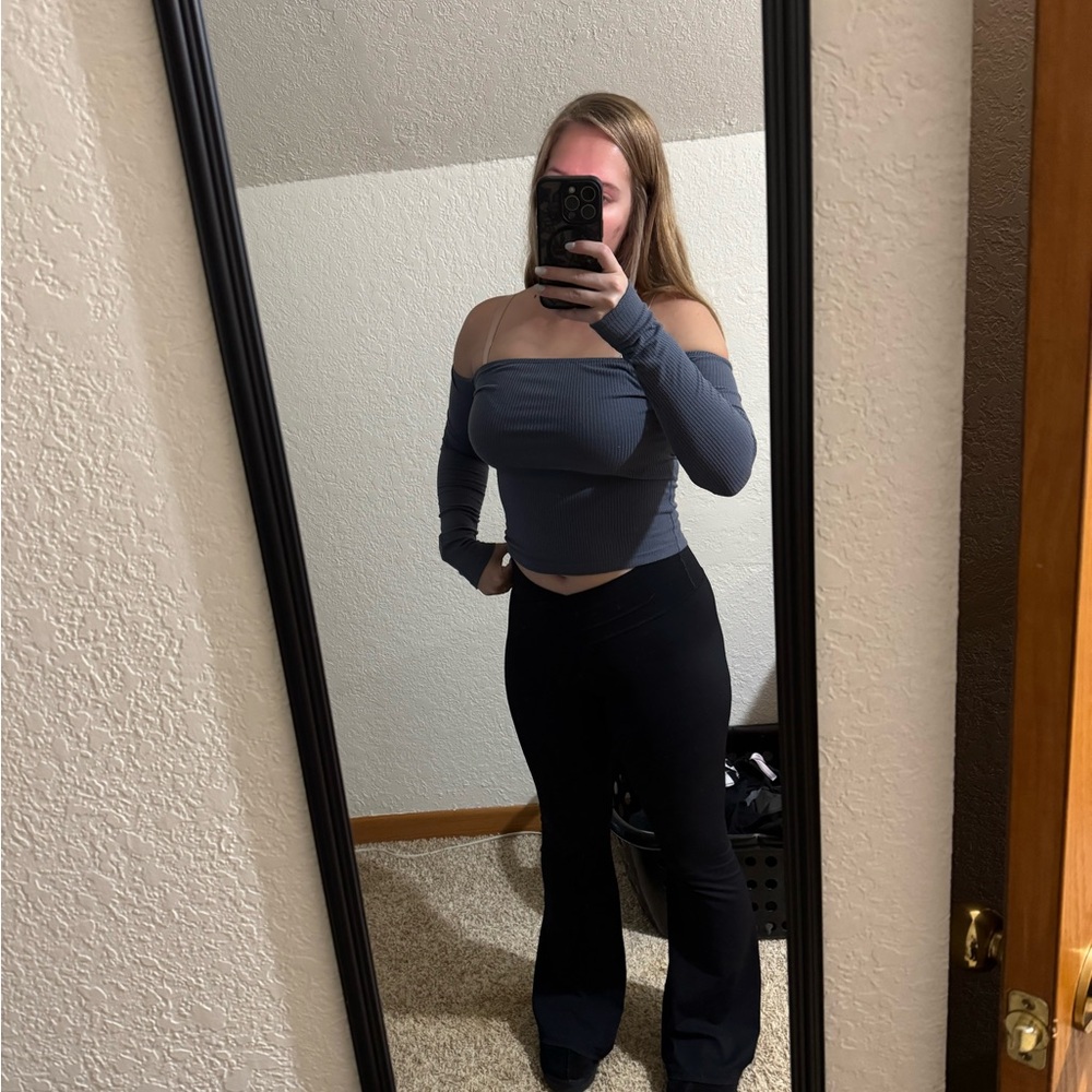 Mossimo Supply Co. Blue Ribbed Top